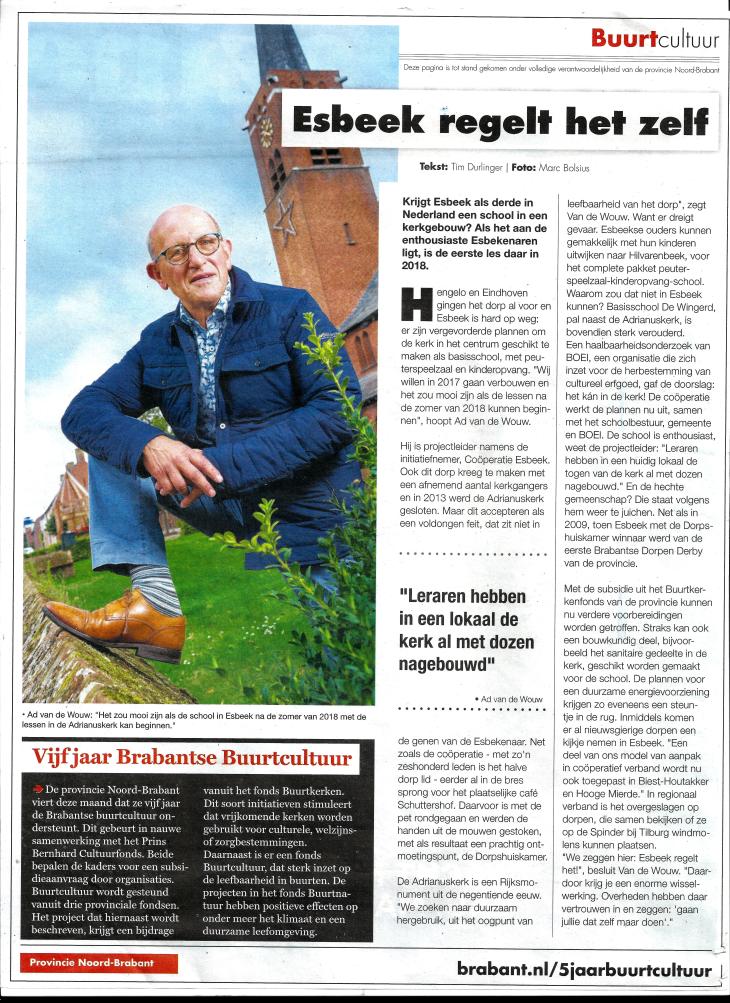 Uniek staaltje van dorpse burgerkracht: Herontwikkeling van het "eigen" kerkgebouw.